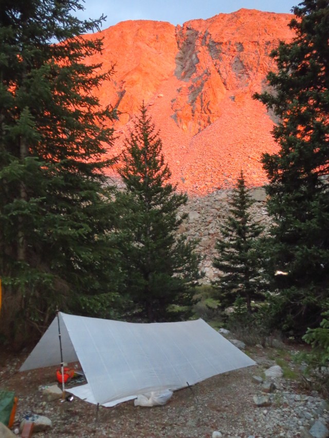 Alpenglow above Lake Como.