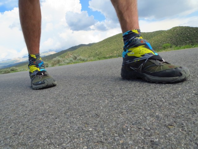 Luke rocking his Vasque Mindbenders and Dirty Girl Gaiters.