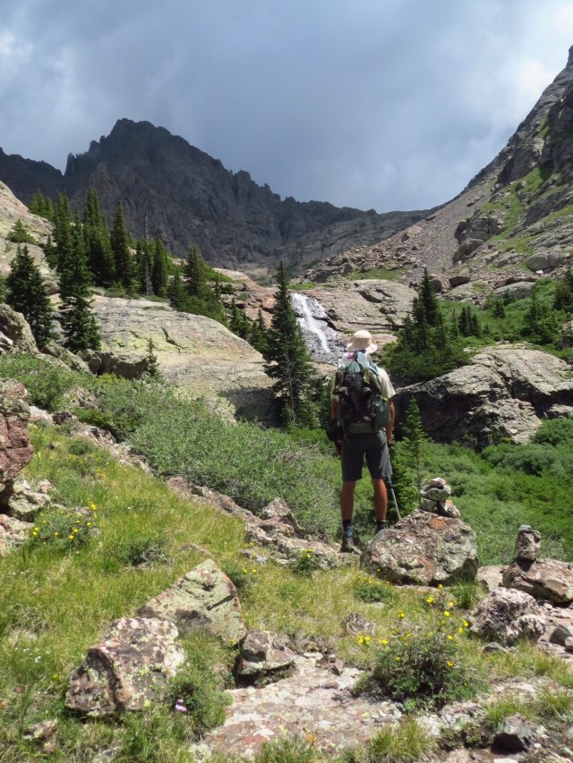 Climbing up to Cottonwood lake.
