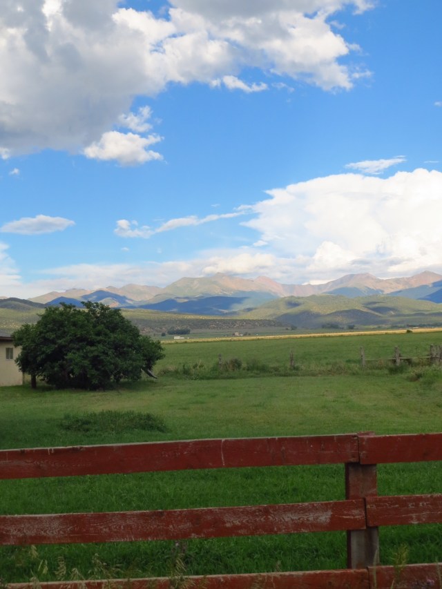 A look back at Culebra Peak from near San Luis.