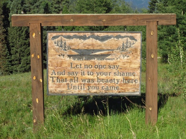 A good sign above Durango Mountain Resort.