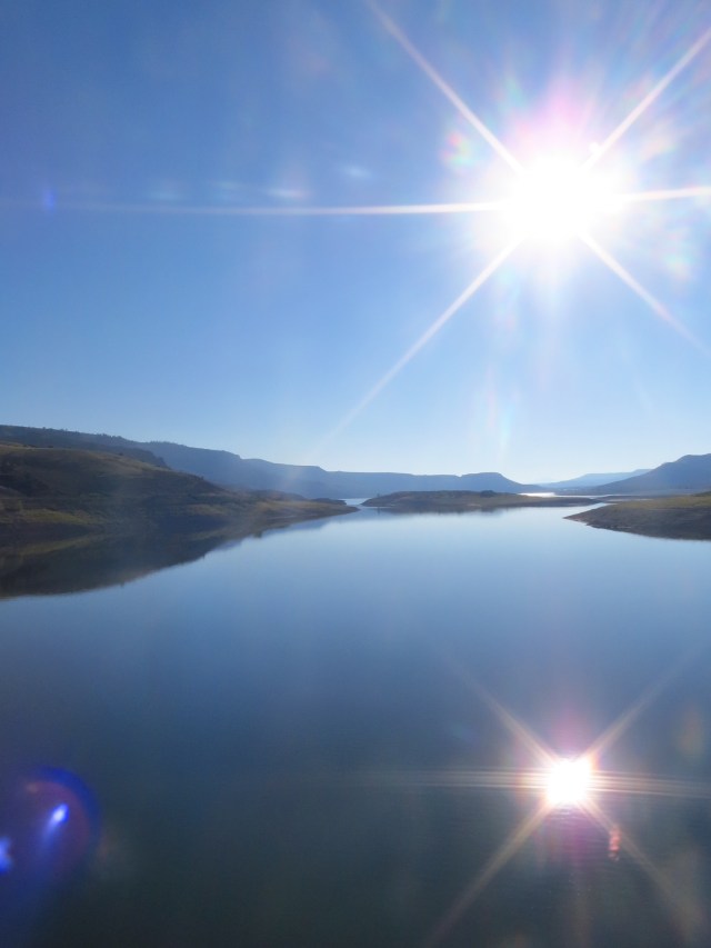 A shot east from the bridge over the Curecanti reservoir.
