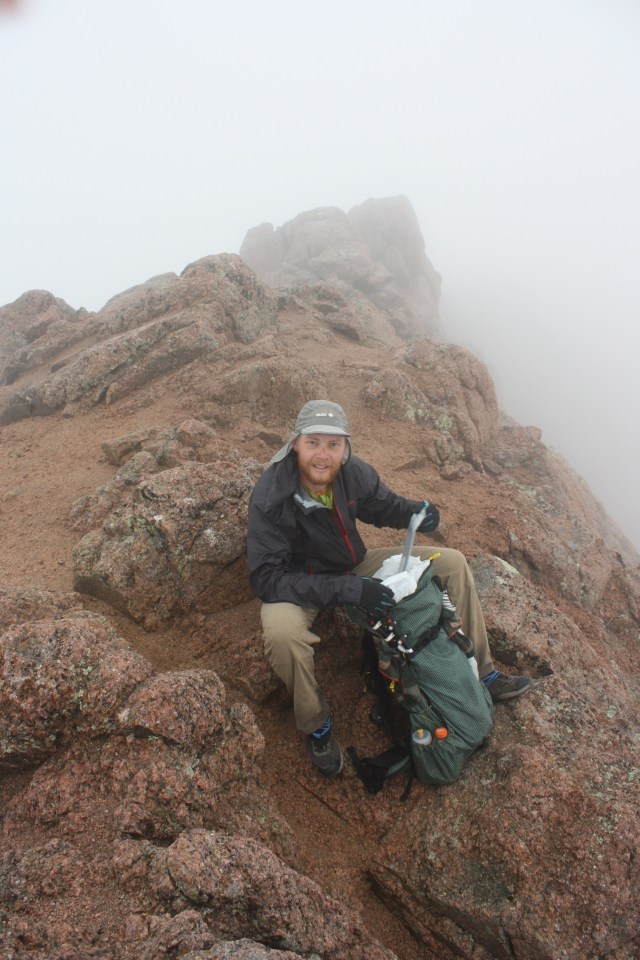 Junaid on the summit of North Eolus.