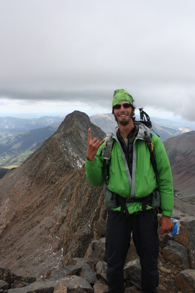 Luke on the summit of Mount Wilson.
