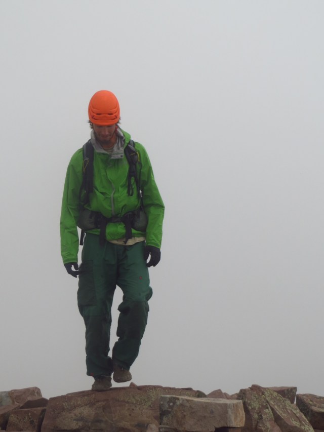 Luke on the Maroon Peaks Traverse.