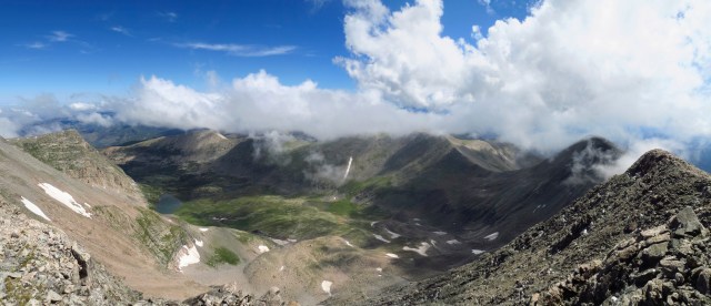 Looking northwest from Culebra  Peak. 
