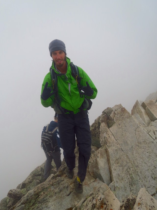 Luke just after finishing Capitol's knife edge.