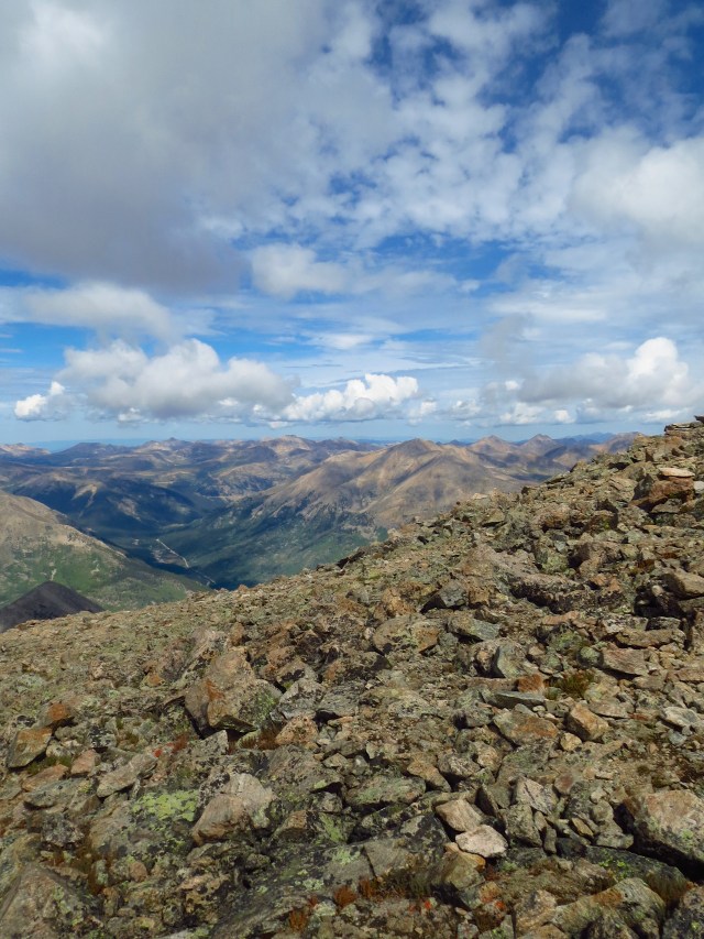 A view from the top of La Plata Peak.
