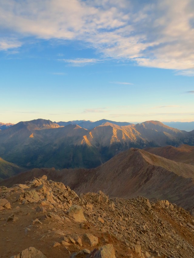 Early morning light from the summit of Huron.