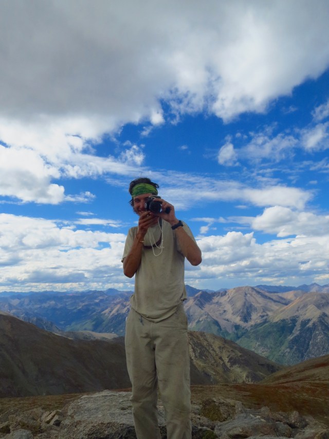 Luke and I taking pictures of each other on top of Mt. Oxford. It was our second 4 peak day.
