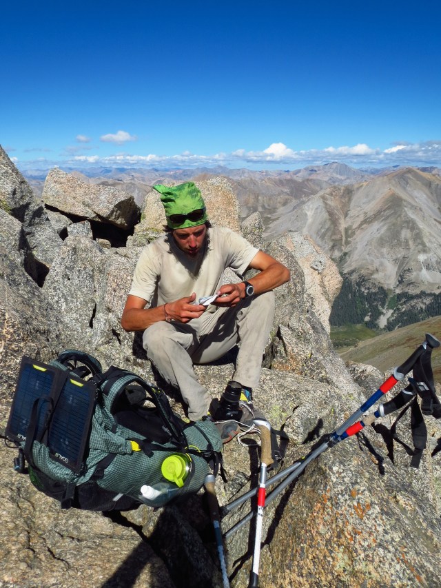Luke on the top of Mt. Harvard.