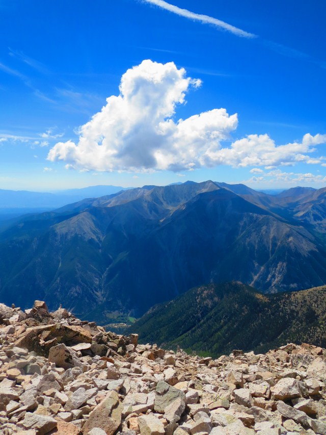 A beautiful day on the summit of Mt. Princeton.