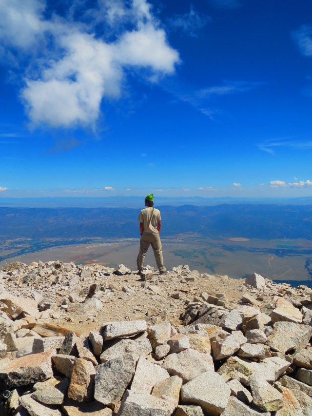 Luke enjoys the view on Mt. Princeton. 