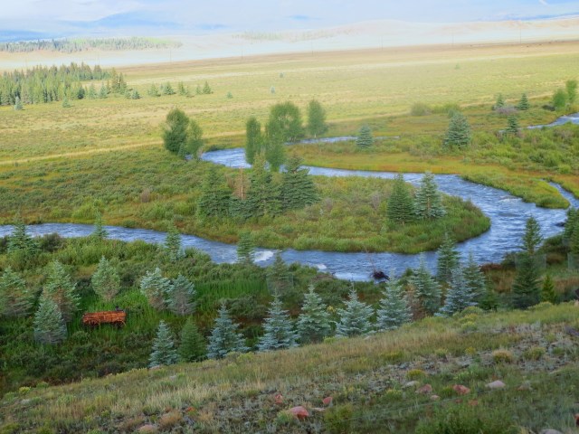 On the road from Hartsel to Fairplay. The South Platte river was swollen with the rains that had just caused massive flooding in the front range.