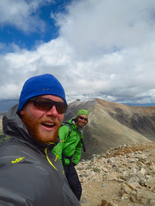 Junaid and Luke on top of Democrat, the fourth peak of the day.