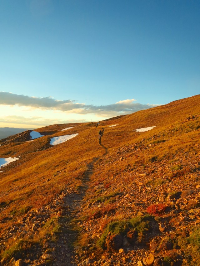 We walked into the evening after this amazing sunset.