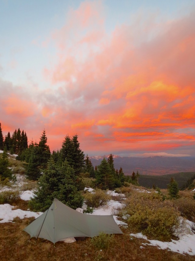 This amazing sunrise was followed by a long wet, cold  day.