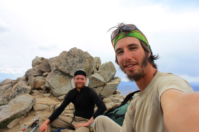 Luke and Junaid on the Mt. Massive summit.