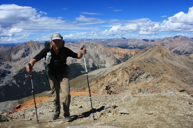 Junaid approaches the summit of Missouri Mountain.