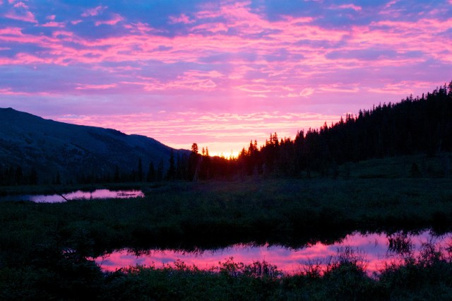 Sunrise before heading up Yale.