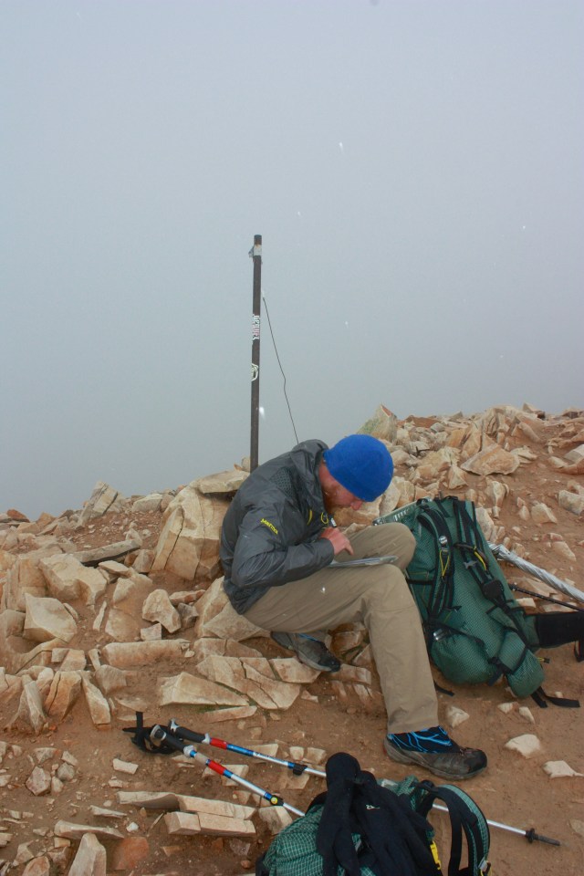 Junaid sends out the SPOT check in from Mt. Sherman.