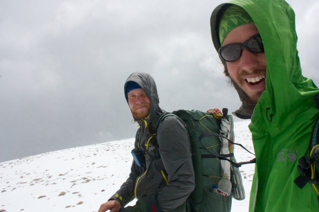 Junaid and Luke near the "public summit" of Bross.