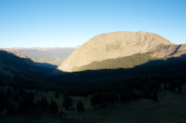 Buffalo mountain towering above Silverthorne.